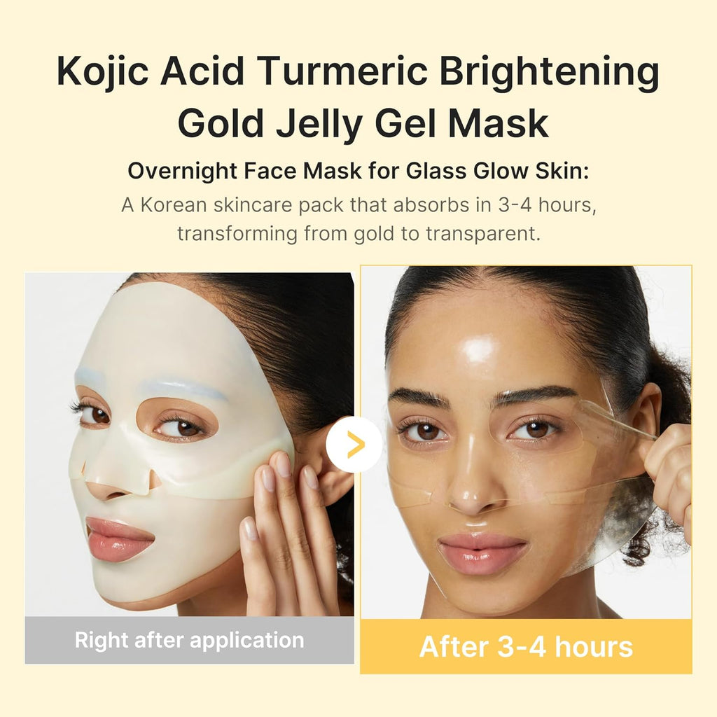 Kojic Acid Turmeric Brightening Gold Jelly Gel Mask, 28G X 4Ea