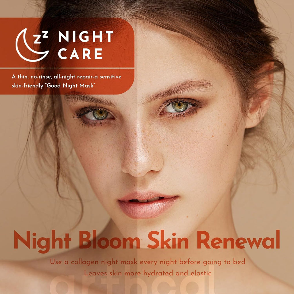 Turmeric Night Wrapping Mask with Hydrolyzed Collagen | Hydrating, Firming & Brightening Facial Mask | Nourishes Skin, Refines Skin Texture, Enhances Elasticity | 75Ml