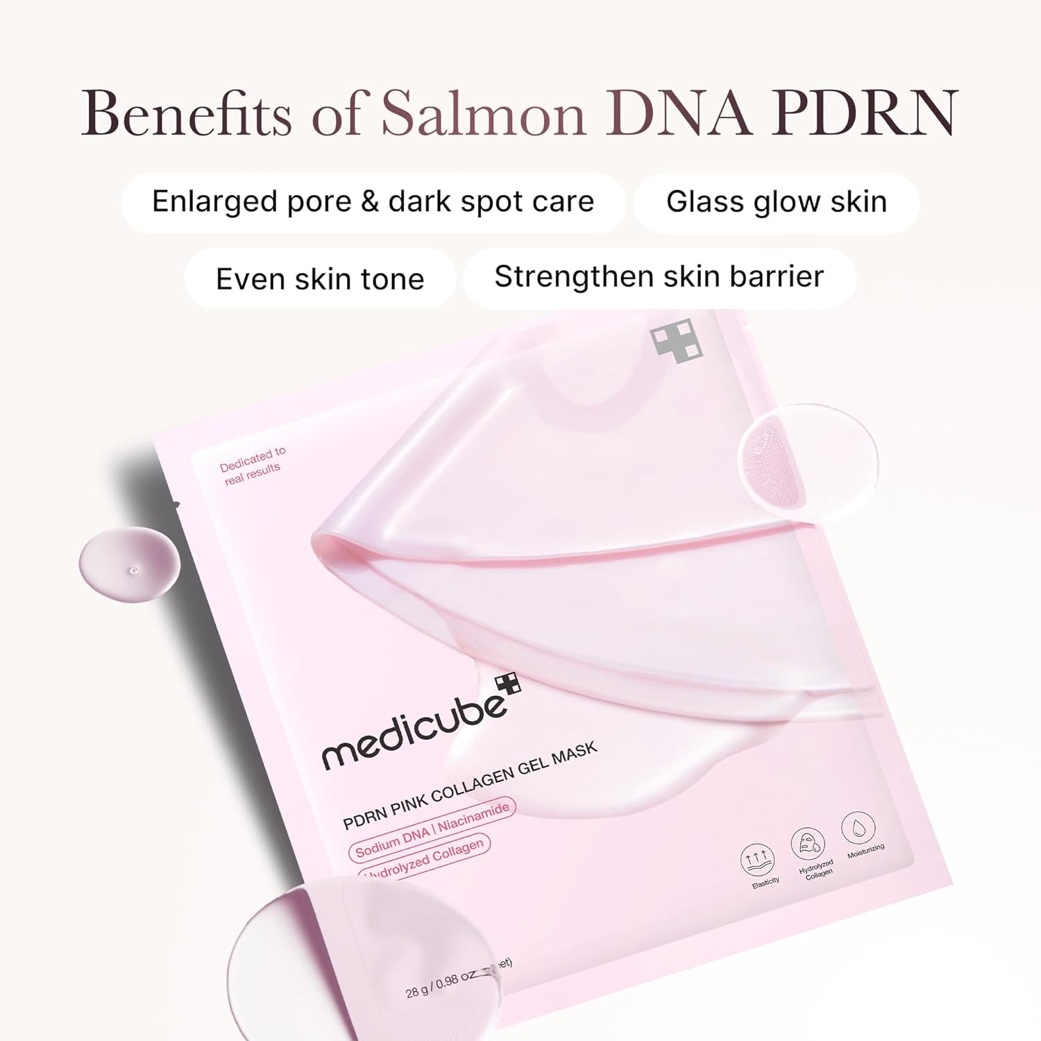 Salmon DNA PDRN Pink Collagen Jelly Gel Mask | Overnight Face Mask for Glass Glow Skin- Elasticity, Hydrating, Firming and Moisturizing | Korean Skincare