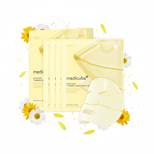 Kojic Acid Turmeric Brightening Mask K-Beauty fond blanc